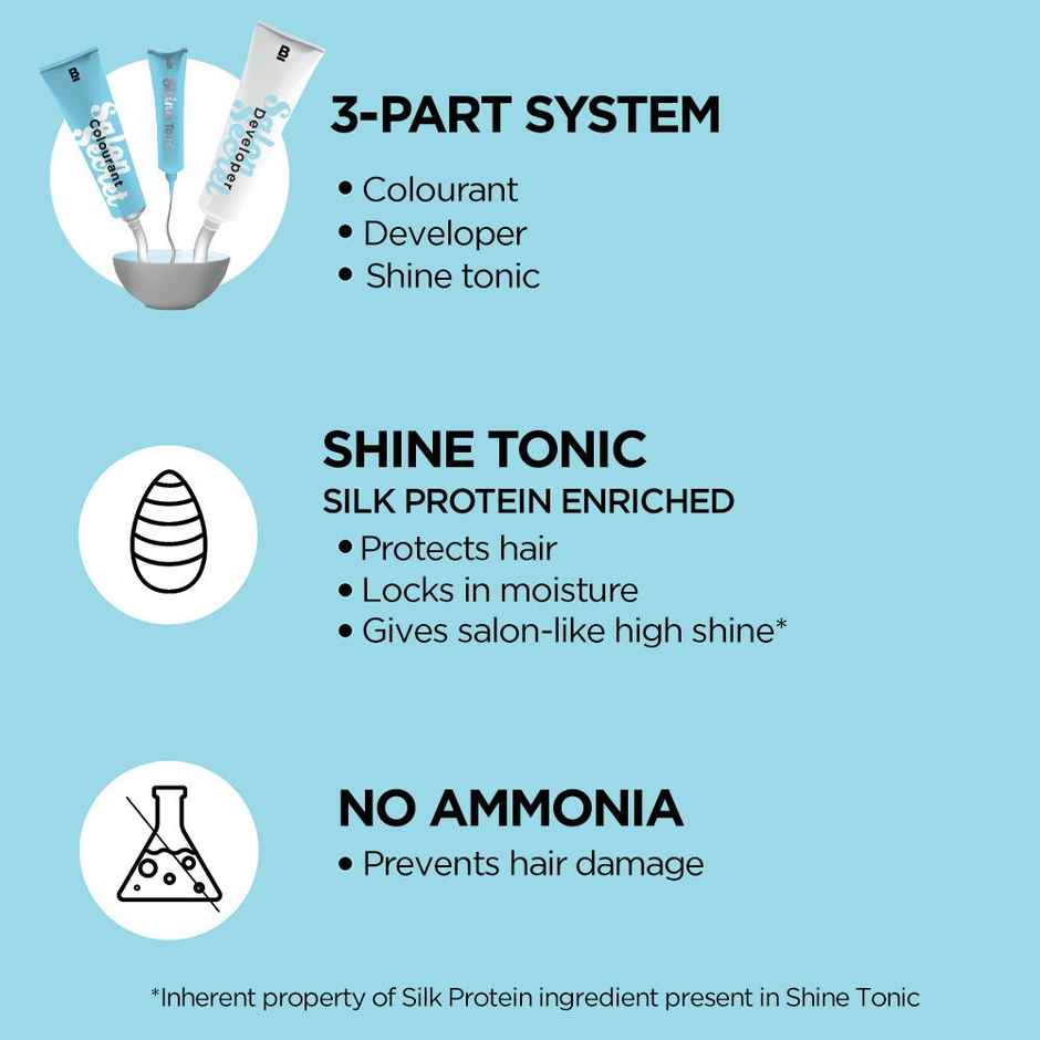 BBLUNT Salon Secret High Shine Creme Hair Colour Wine Deep Burgundy 4,20, No Ammonia