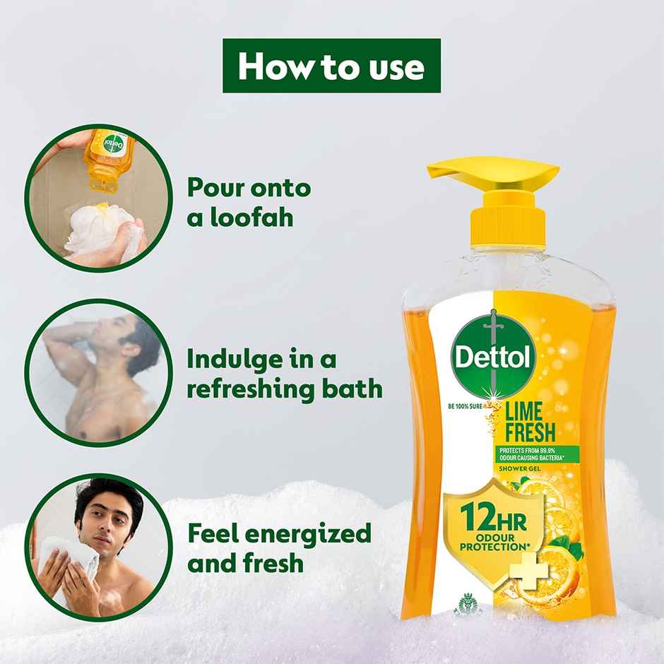 Dettol Body Wash and shower Gel | Lime Fresh Pump