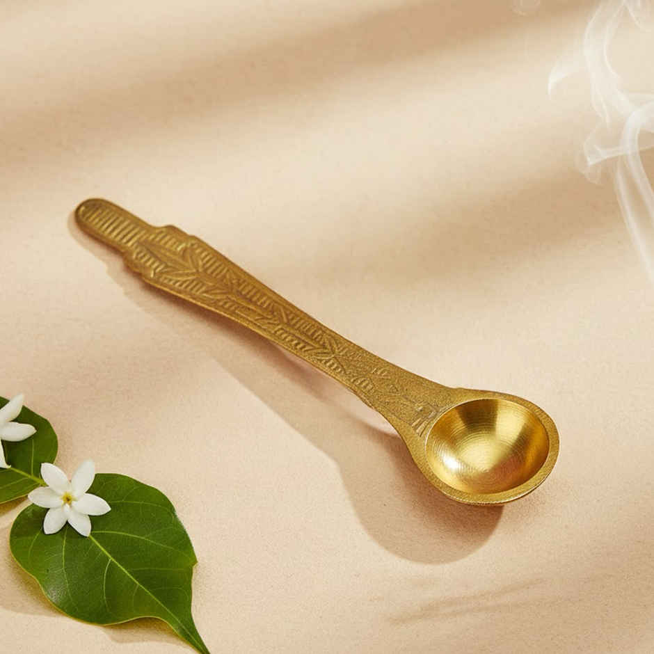 Brass Puja Spoon | Traditional Use | Satvik