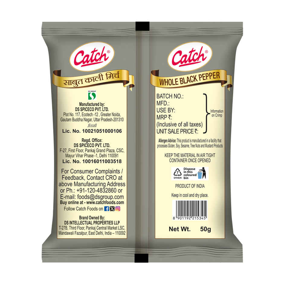 Catch Black Pepper Whole - Pouch