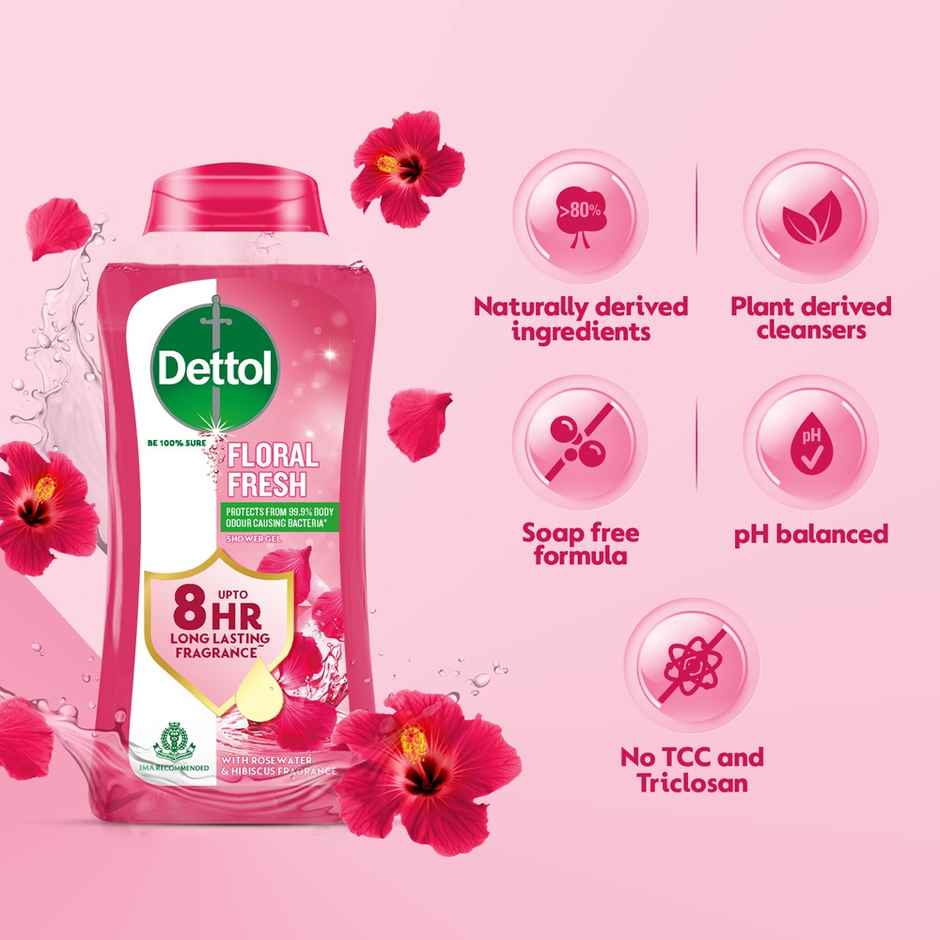 Dettol Body Wash and Shower Gel for Women and Men | Floral Fresh