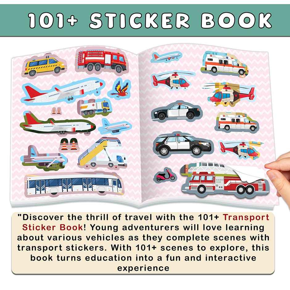 My First Transport Sticker Book - Adventure With 101+ Stickers | Kids Learning Activities Ages 3-12