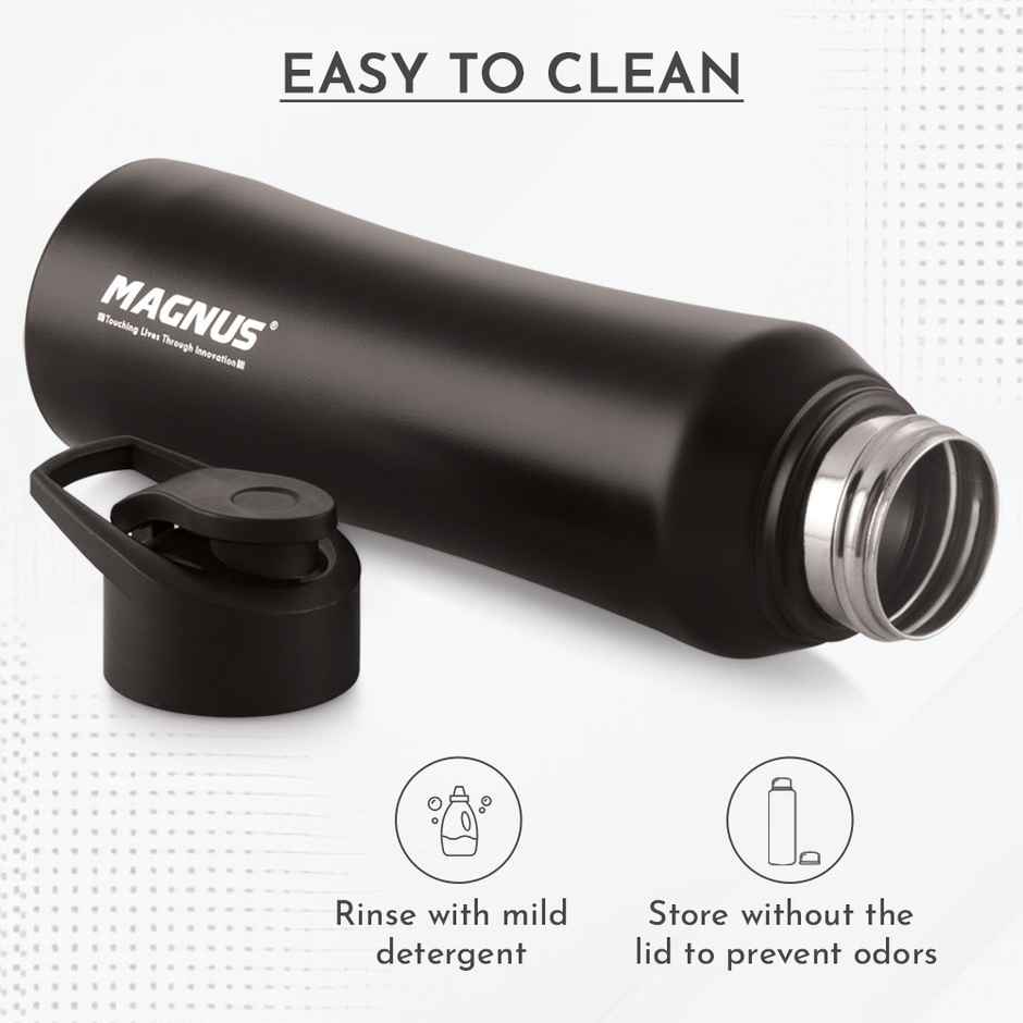 Magnus Oscar 750ml Single Wall Sports Water Bottle | Black