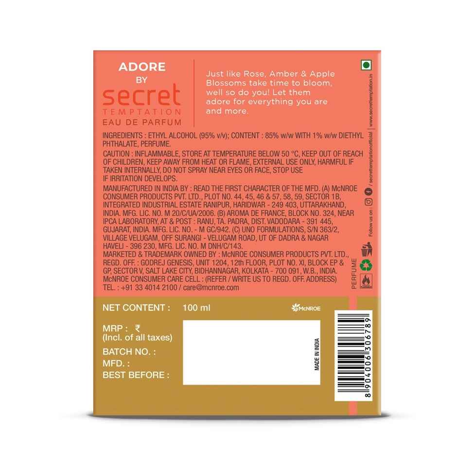 Secret Temptation Adore Eau De Parfum For Women