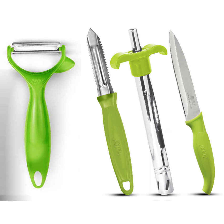 Anjali Assorted Peeler 1 pc & 3 Pcs Vibgyor Kitchen set(Peeler, Lighter and Knife) 1 pc Combo