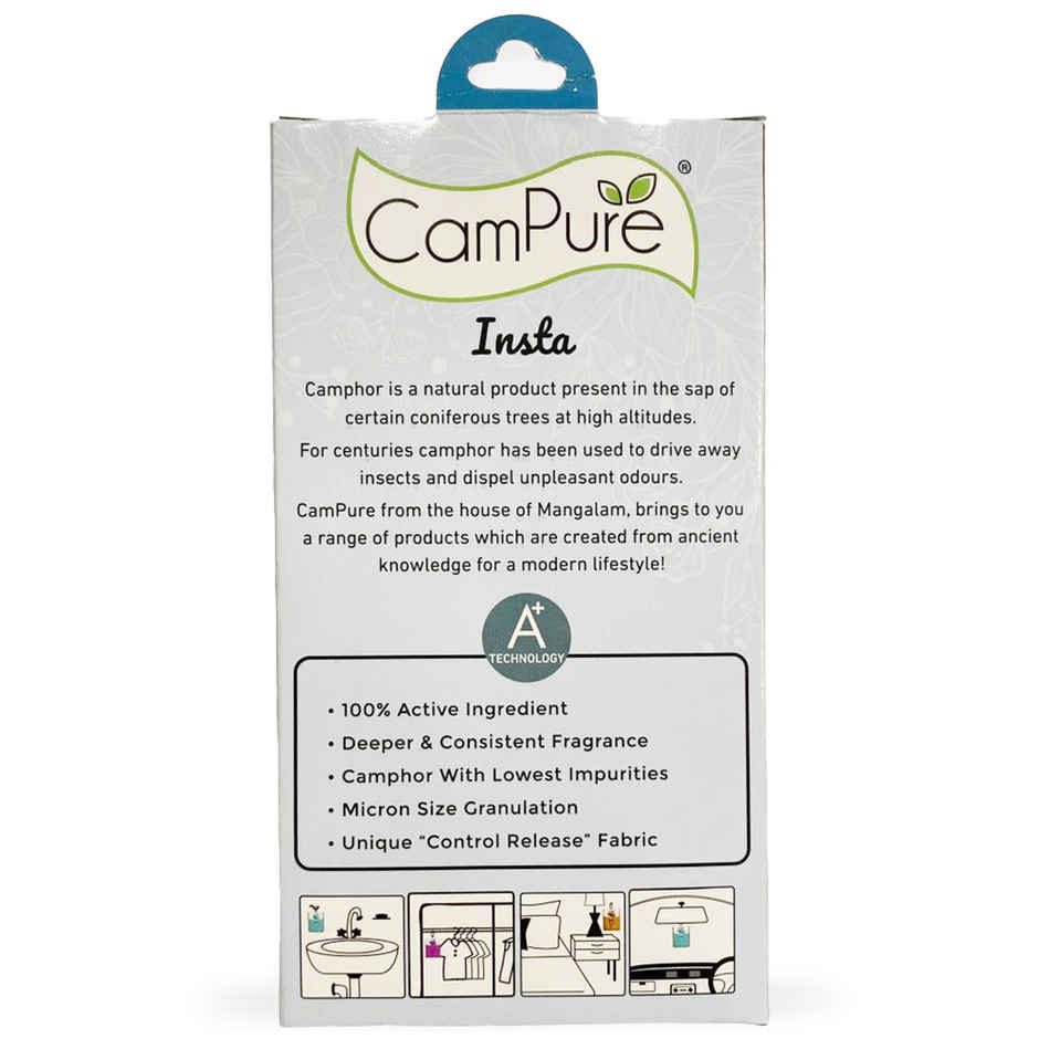Campure Camphor Kapur Car Air Freshener Insta Cone | Pack of 3