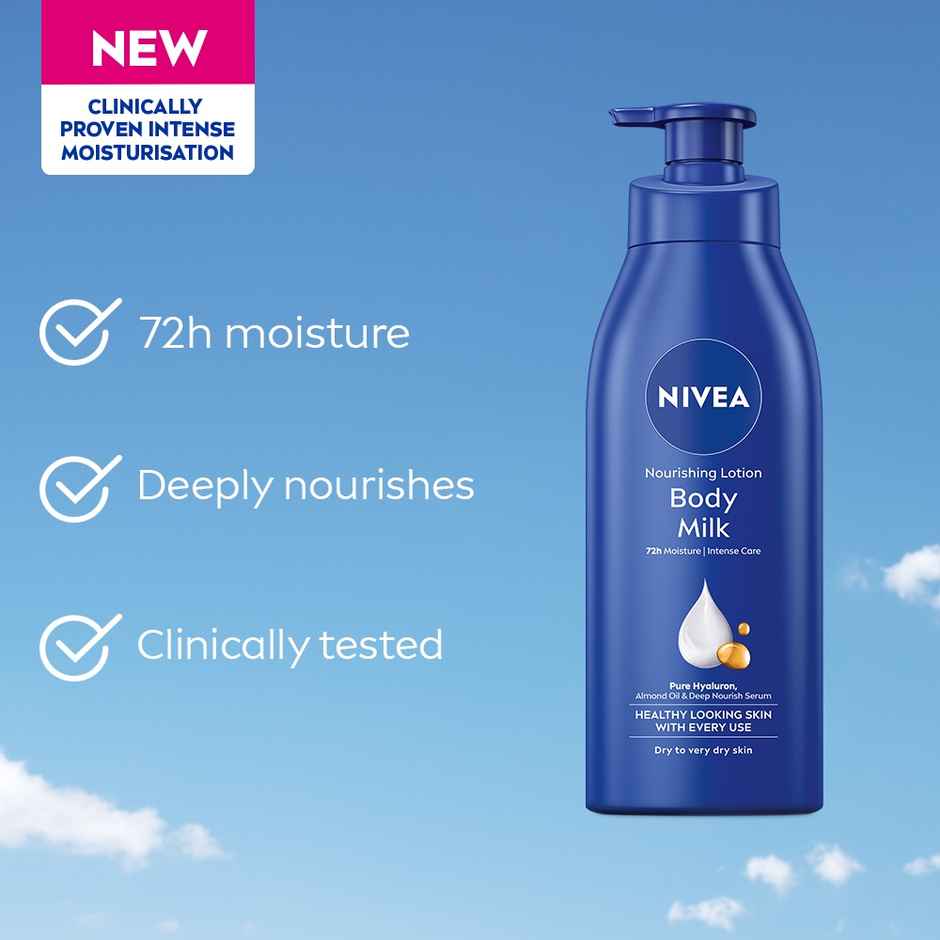 Nivea Nourishing Body Lotion Body Milk|48 H Moisturization|2X Almond Oil|For Very Dry Skin (400ml) & Nivea Soft Light Moisturizer For Face, Hand & Body, Non-Greasy Cream For Instant Hydration (300ml) Combo