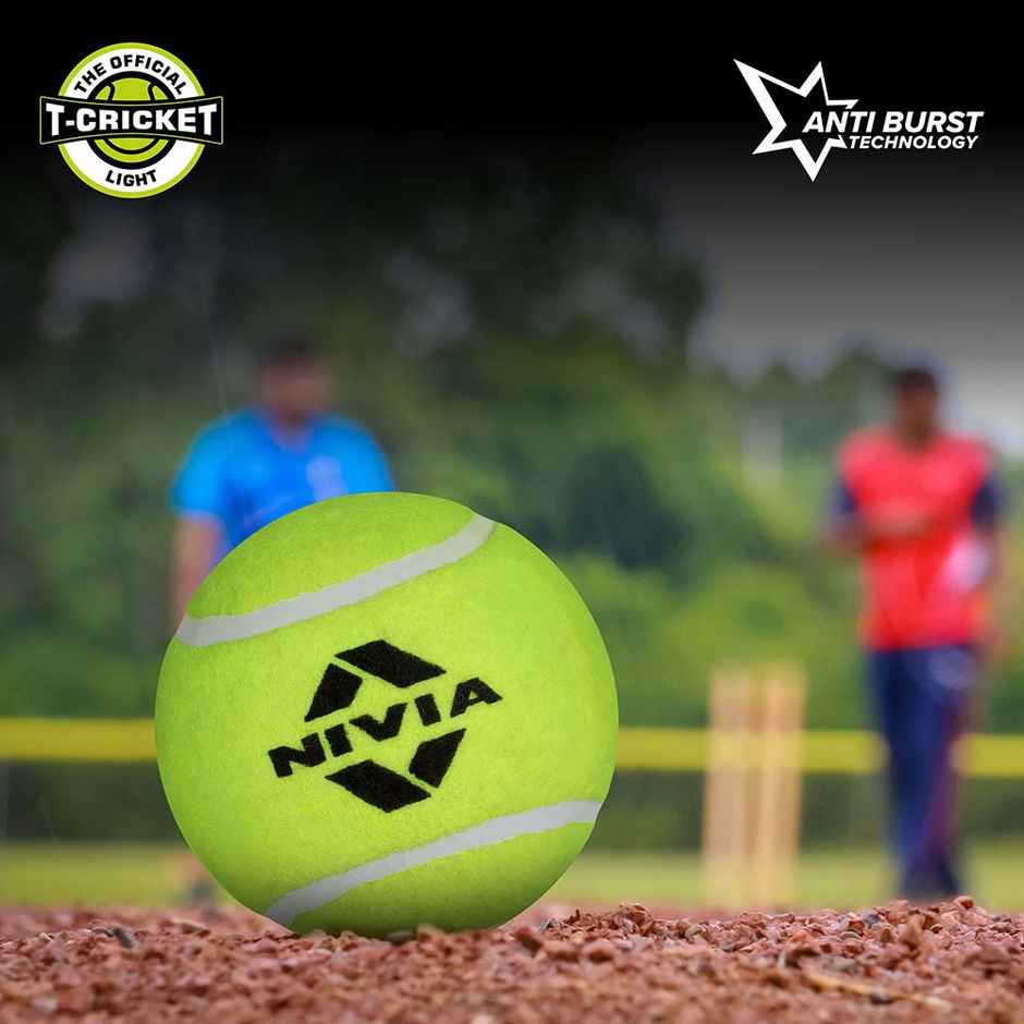 Nivia Cricket Tennis Ball Light Weight Yellow (Pack Of 6)