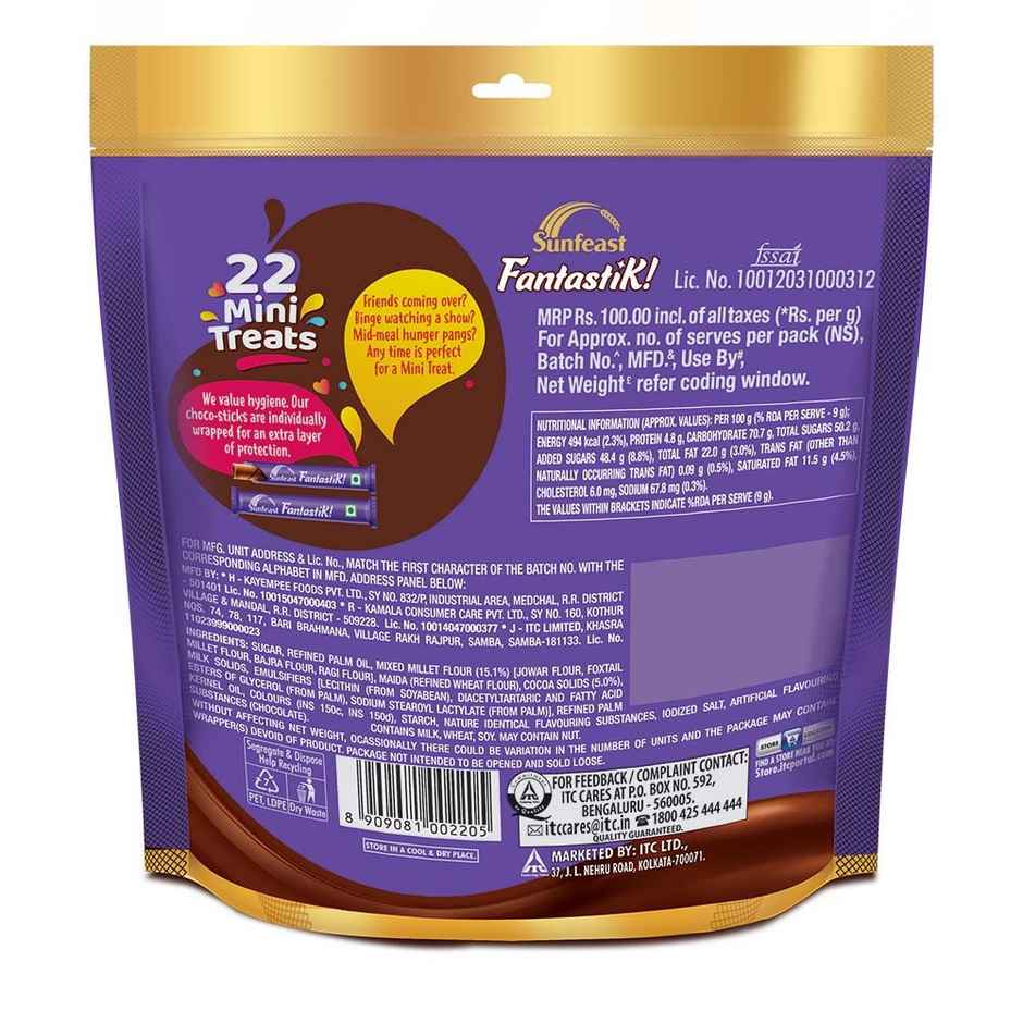 Sunfeast Fantastik Mini Treats (Homepack) | Crunchy & Tasty