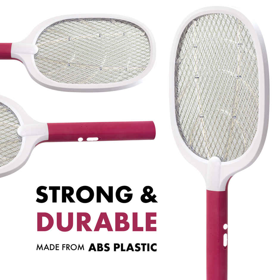 Killato Weird Wolf Heavy Duty Rechargeable Mosquito Racket Bat | Maroon