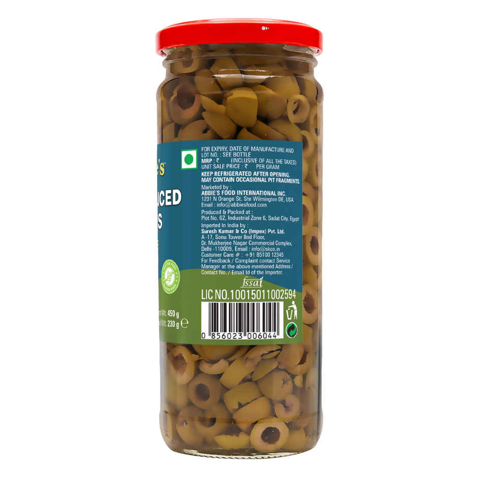 Abbie's Green Sliced Olives