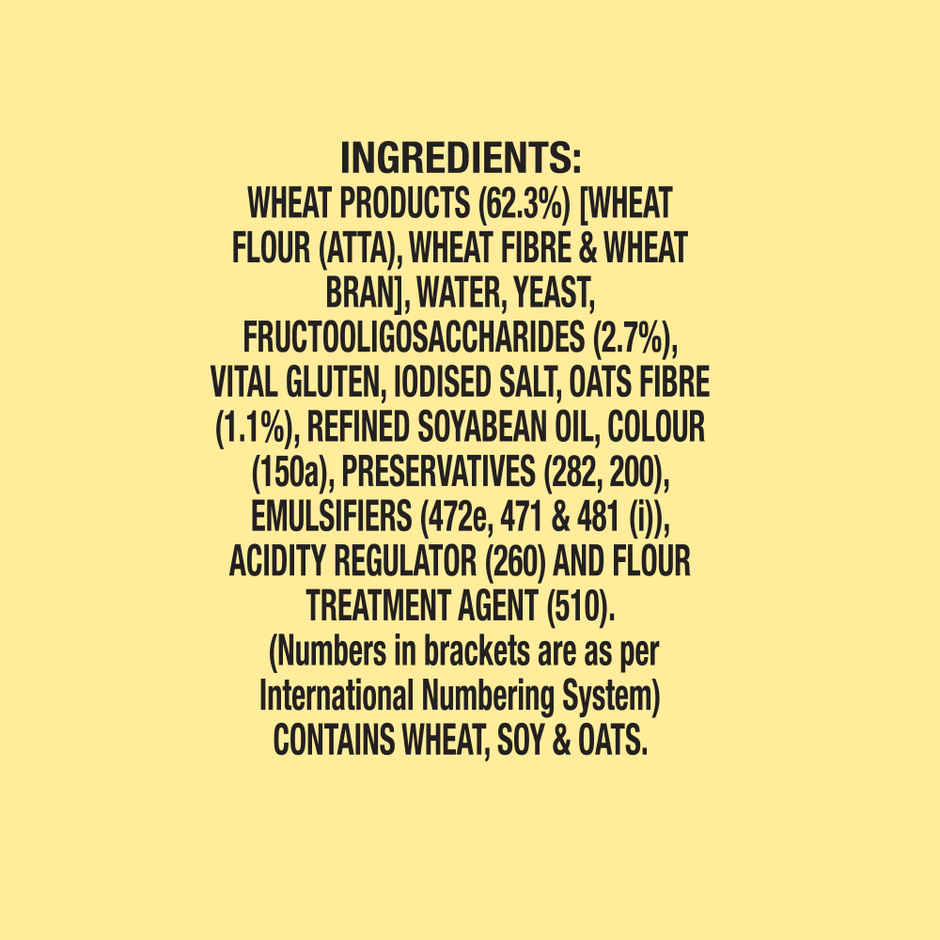 Britannia High Fiber Bread With Prebiotics (No Maida)