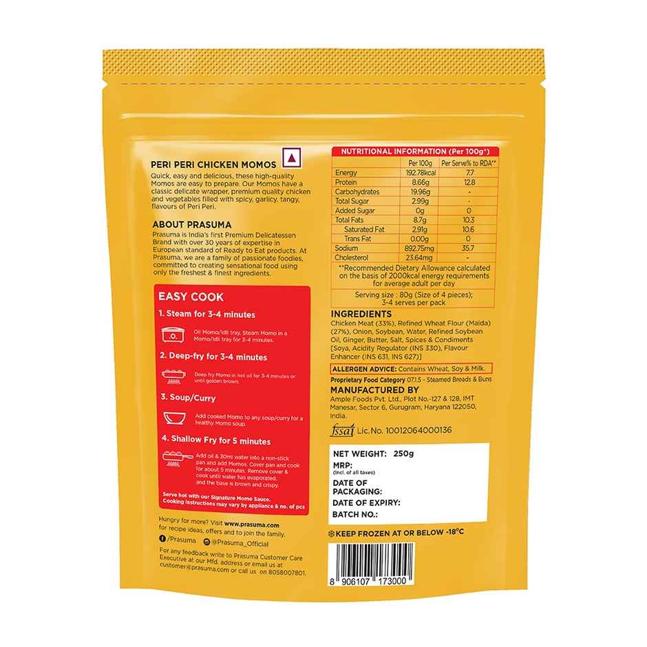 Prasuma Peri Peri Chicken Momos | Easy to Cook