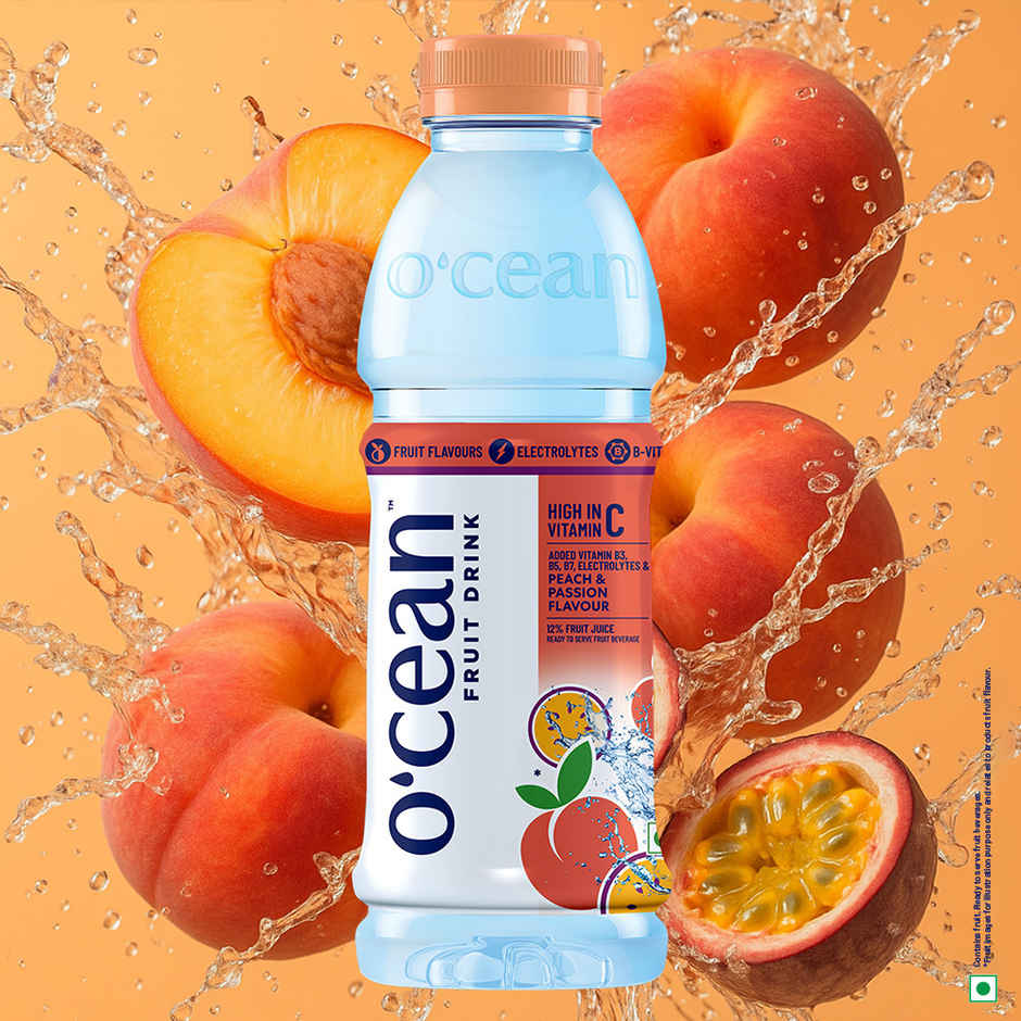 O'cean Beverages Peach and Passion Water Bottle