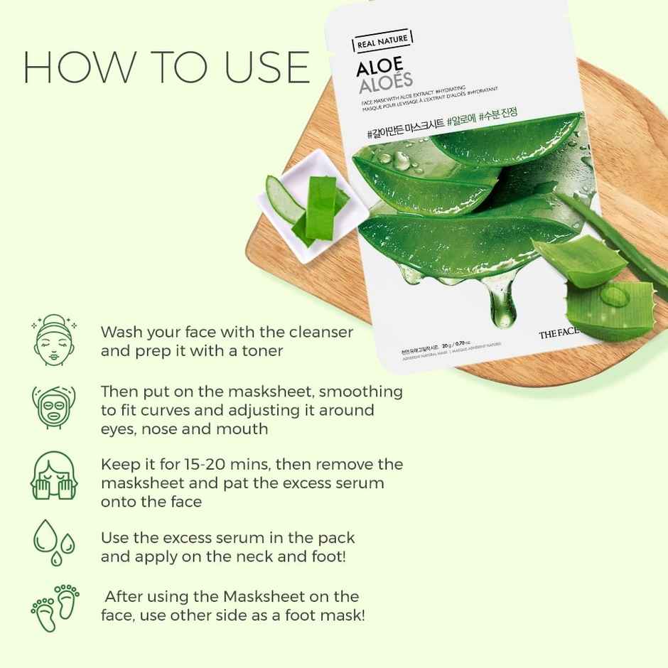 The Face Shop Real Nature Aloe Face Mask | Aloe