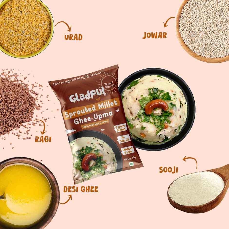Gladful Ghee and Millets Upma | Nutritious