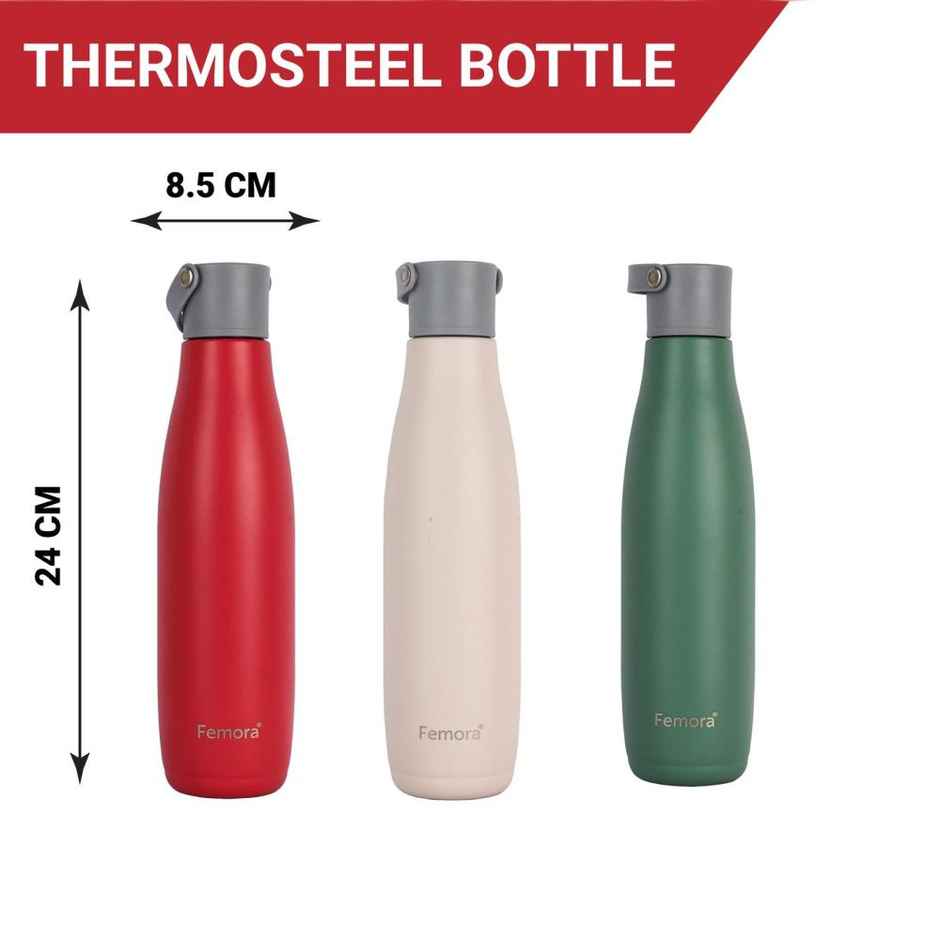 Femora Thermo Stainless Steel | Insulated Bottle 700 ml Pastle Grey