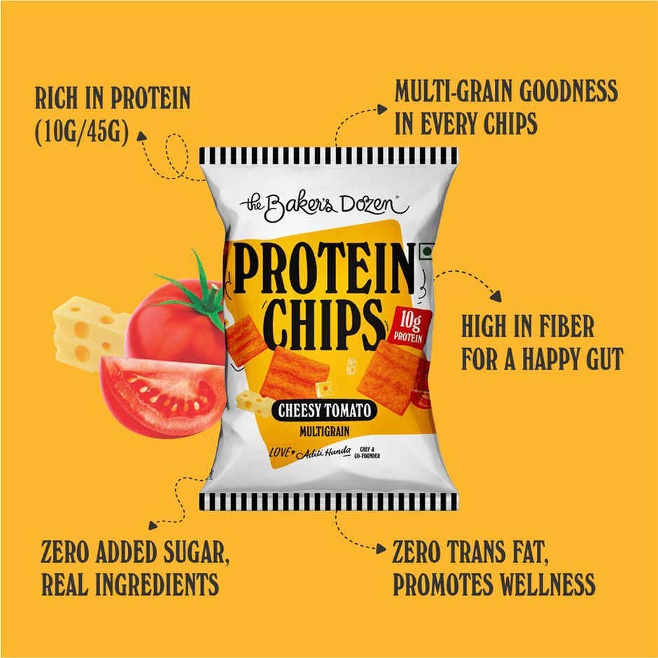 The Baker's Dozen Protein Chips - Cheesy Tomato