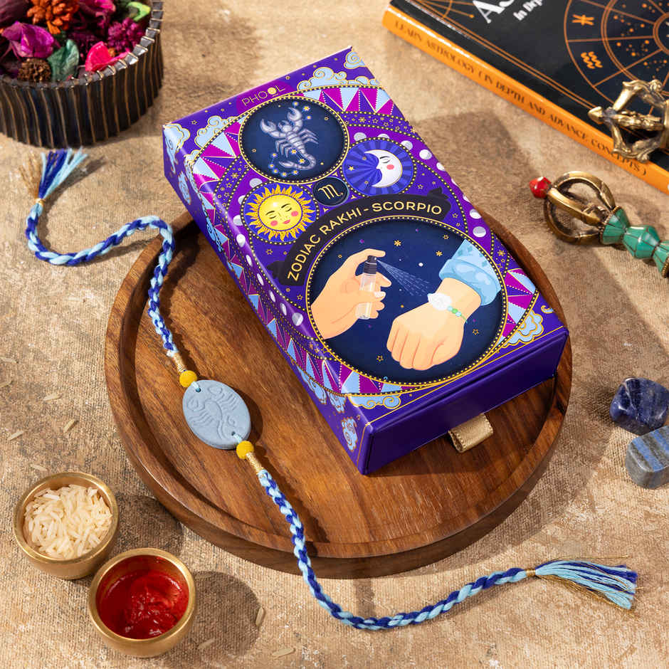 Zodiac Scorpio Rakhi for Brother (Phool)