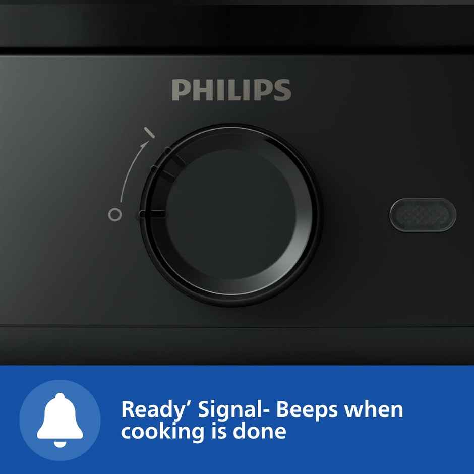Philips HD9137/90 400W Egg Boiler, Boils upto 6 eggs & 3 Poached eggs - Black 