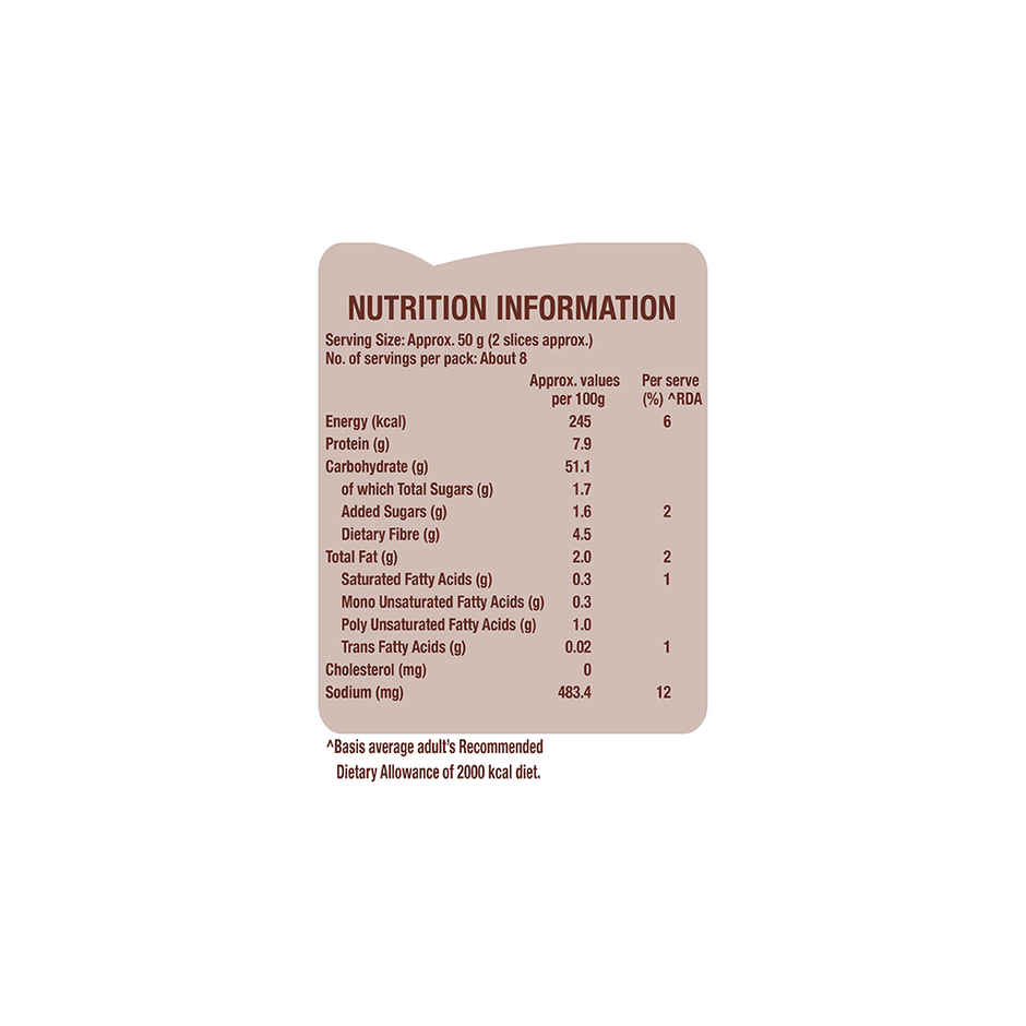 Britannia Pure Whole Wheat Bread (No Maida)