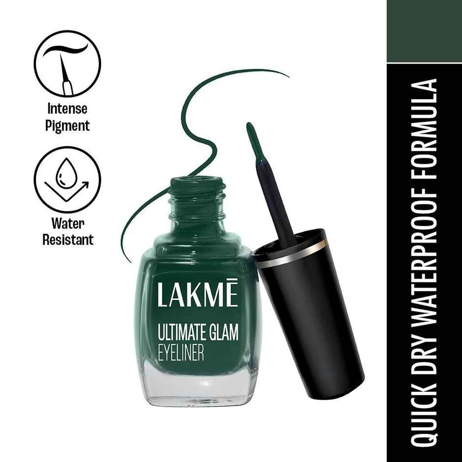 Lakme Ultimate Glam Eye Liner, Semi Matte, Green
