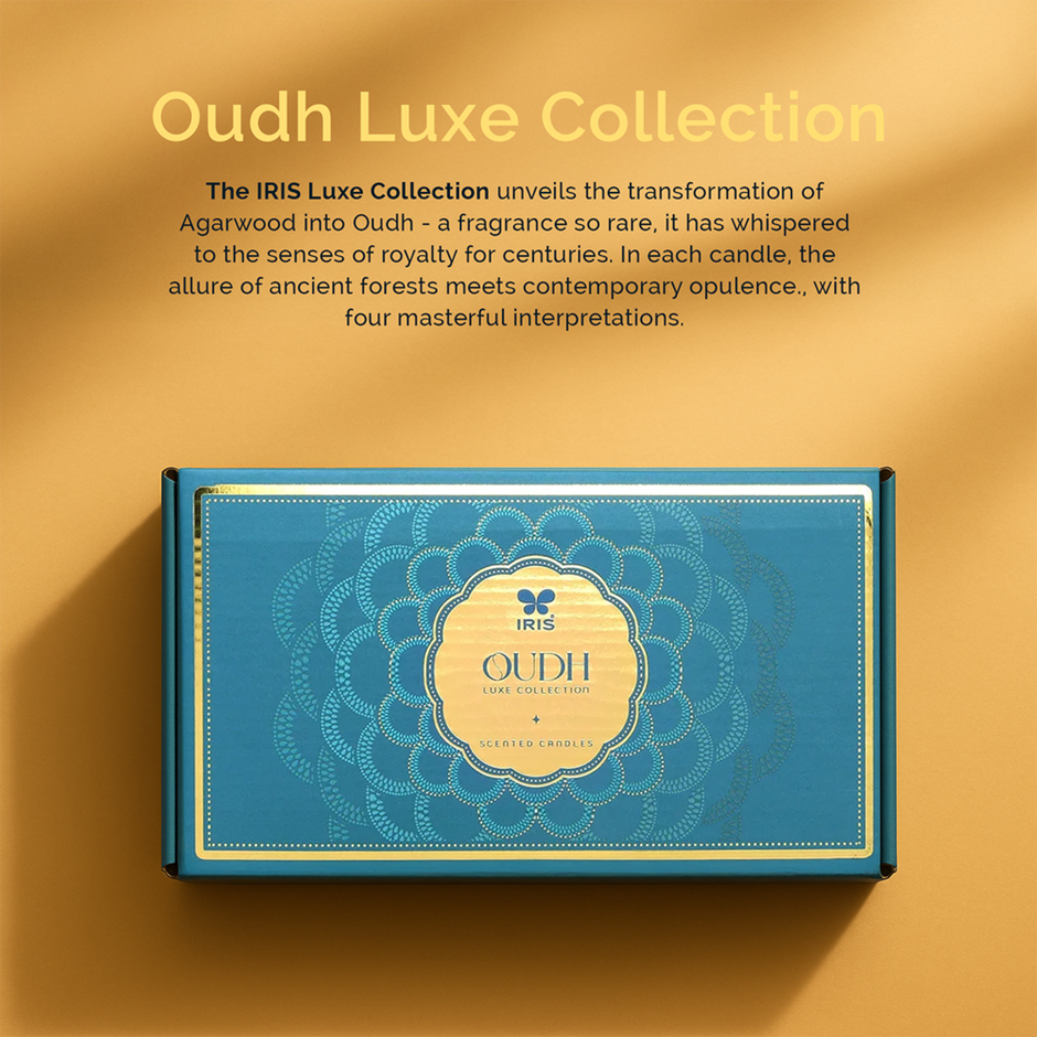 IRIS Oudh Aroma Tin Candles Luxe Collection Gift Set