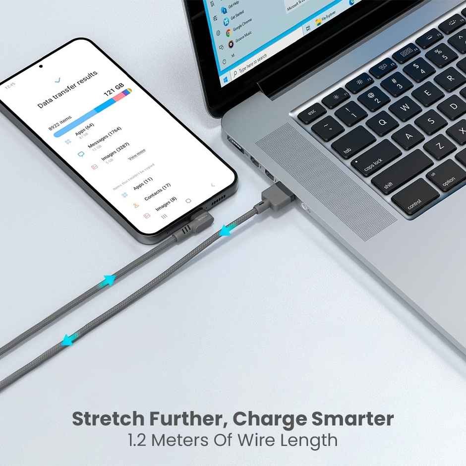 Toreto USB to Lightning 3A Fast Charging Nylon Braided Cable Compatible for iPhone 14,13, 12,11, X, 8, 7, 6, 5, iPad, Macbook, iMac, AirPods, Fast Data Sync, 1Meter - Black