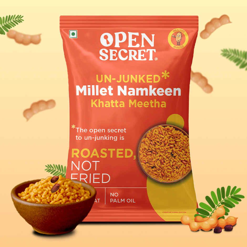 Open Secret Healthy Namkeen Khatta Meetha | Roasted Snacks, No Palm Oil contains millets