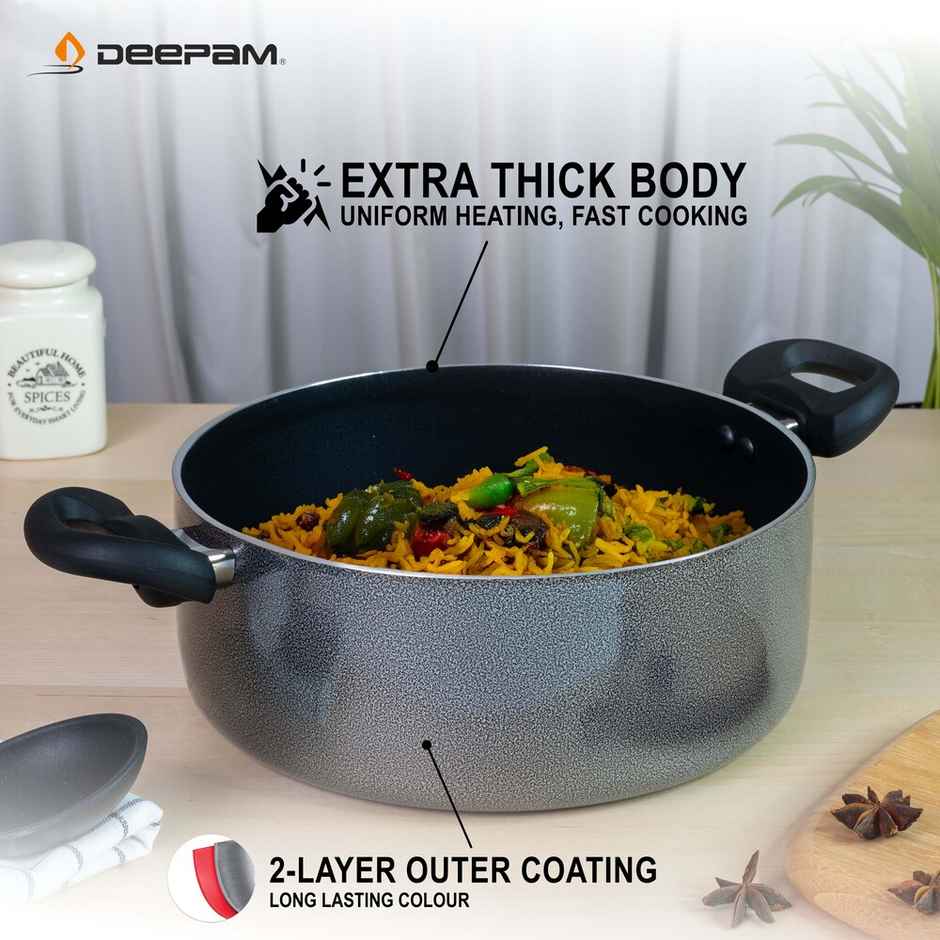 Deepam Deluxe Cook and Serve Biriyani Casserole/ Pot 255mm 3.5 Ltr