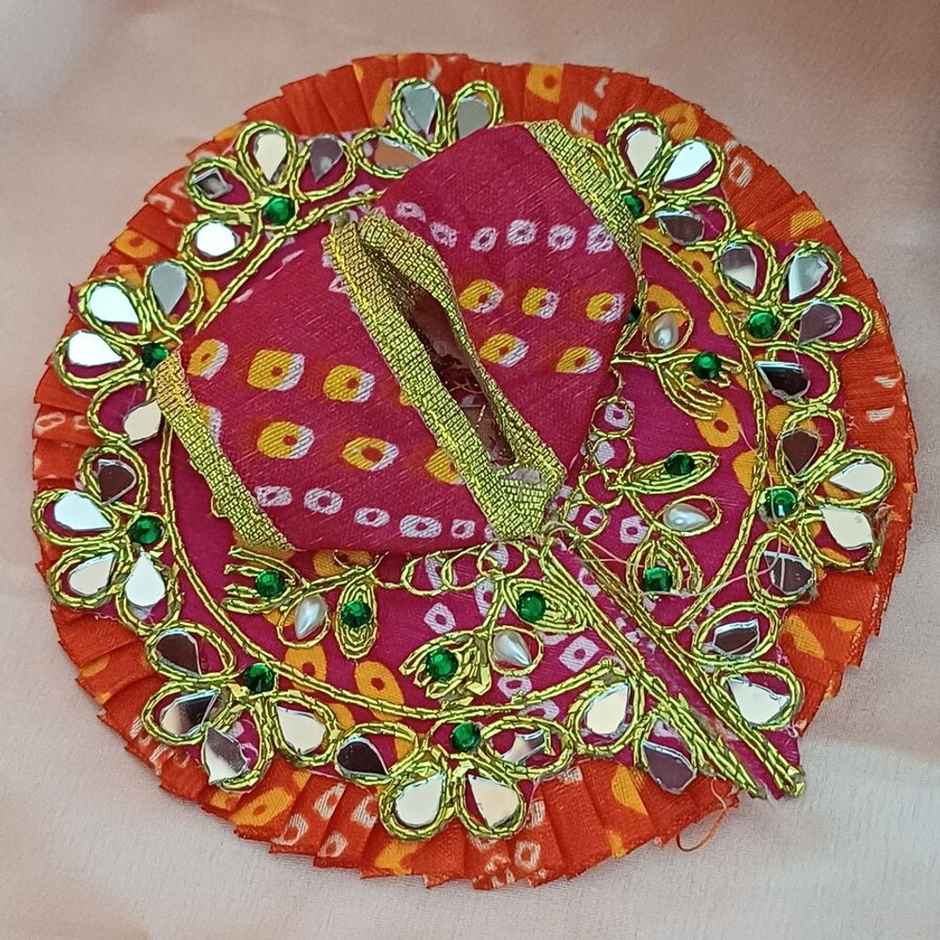 Laddoo Gopal Poshak | Size 1 | 4 inch | Pink | Gullak