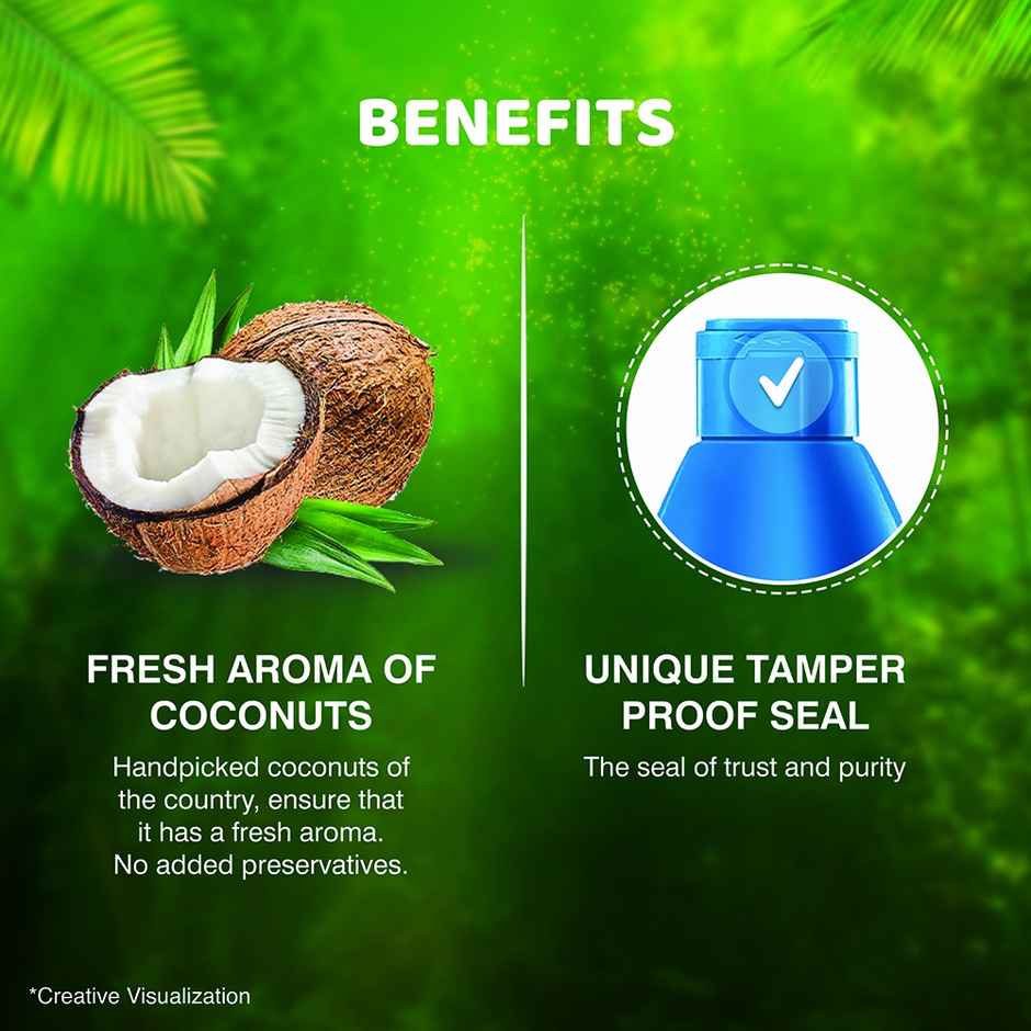 Bajaj 100% Pure Coconut Oil | Made with Premium Grade 1 Quality Coconuts