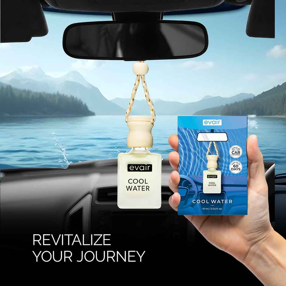 Evair Cool Water Hanging Car Air Freshener - 10 ml