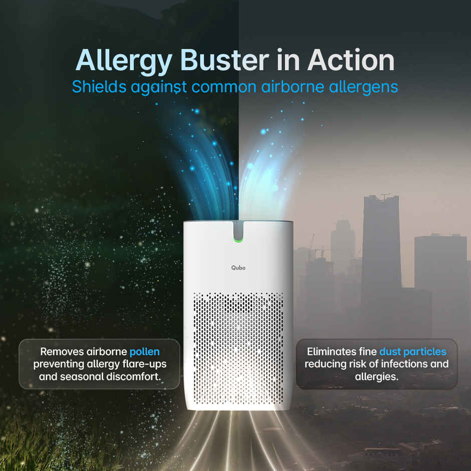 Qubo Q400 Smart Air Purifier with HEPA 13 Filter |White, 35W