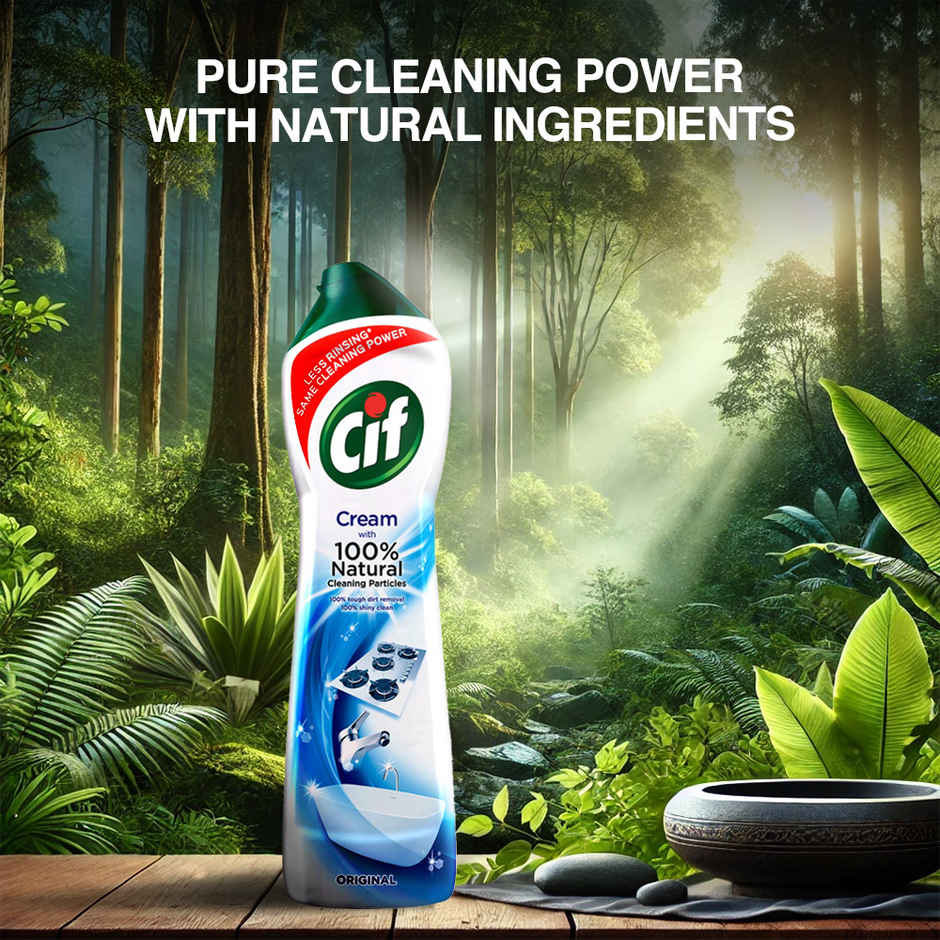 Cif Original Cream Multipurpose Surface Cleaner For Tough Stains, Natural Particles