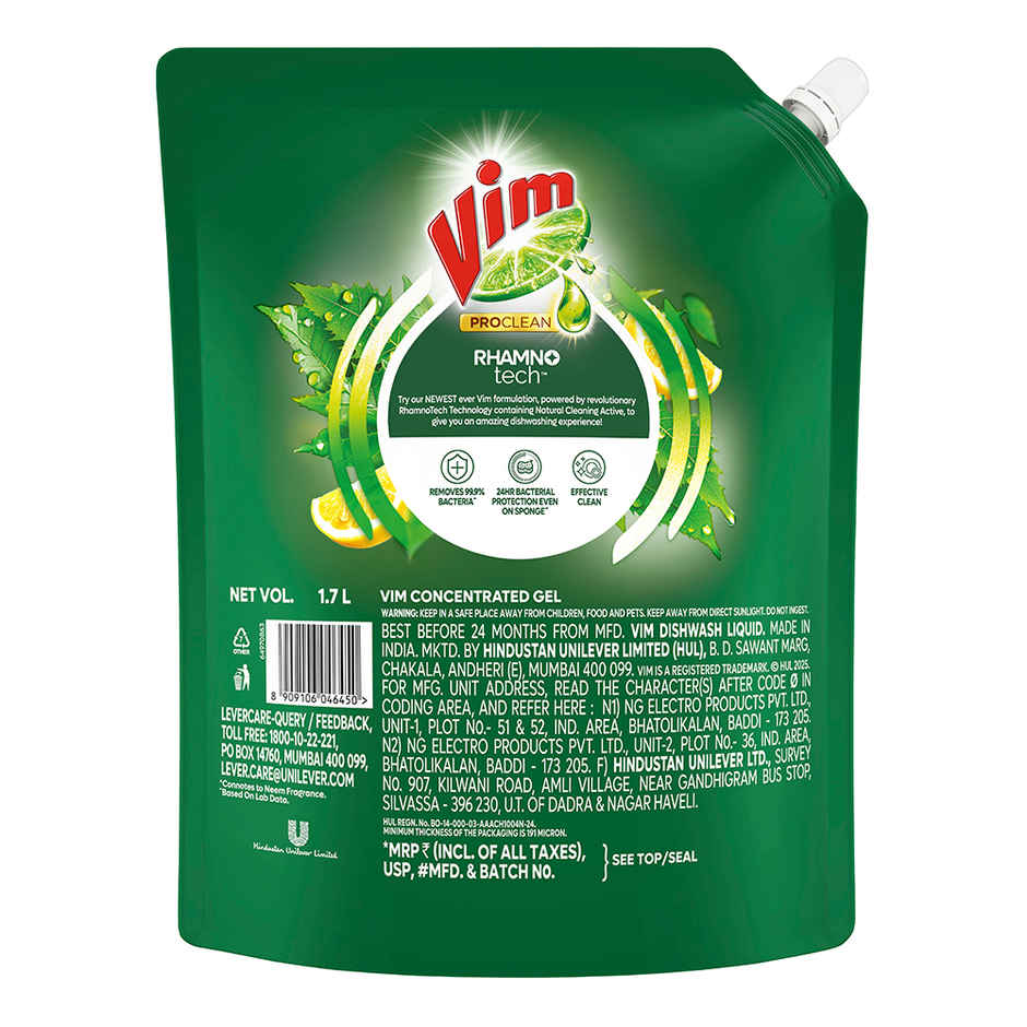 Vim Proclean Neem liquid Pouch