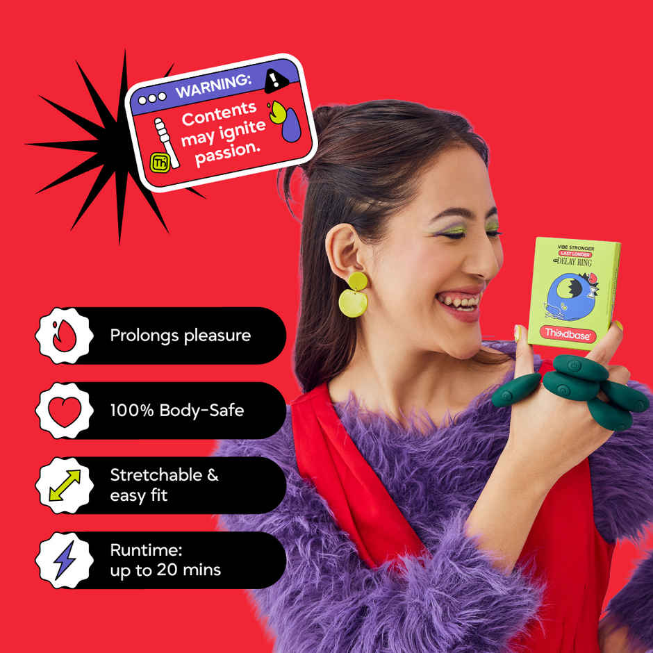 Thirdbase Delay Ring Vibrating Massager Ring to Last Longer