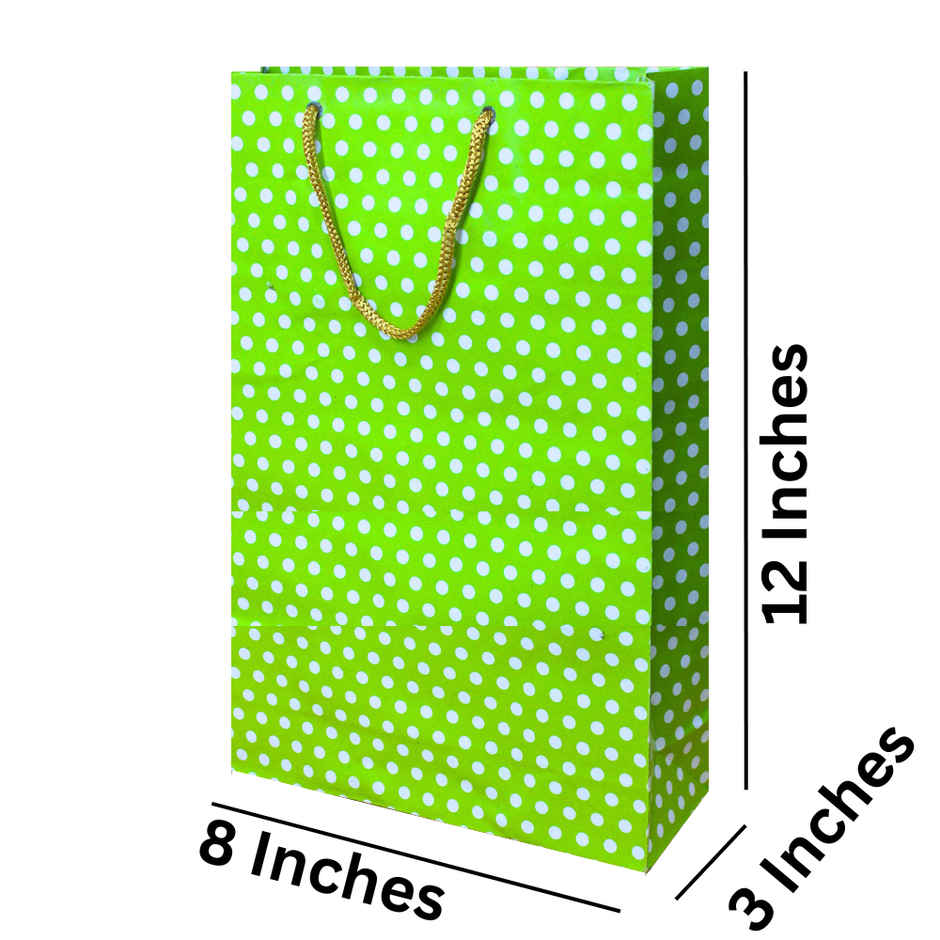 SE7EN Polka Dot Gifting Paper Bag | Green - M