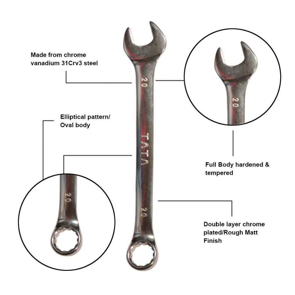 Tata Agrico Combination Spanner Set | Pack of 8