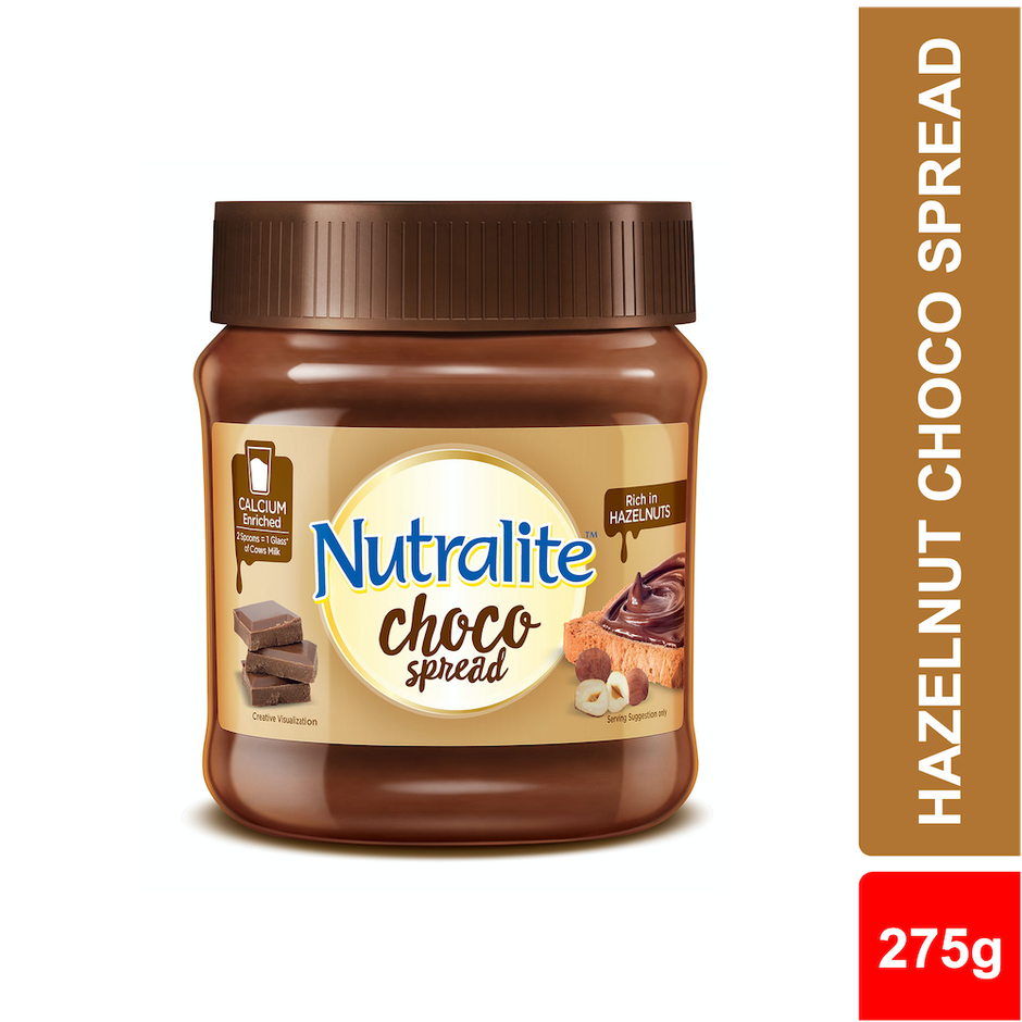 Nutralite Choco Spread Enriched With Milk Calcium Premium Chocolate and Real Hazelnuts - 275 g