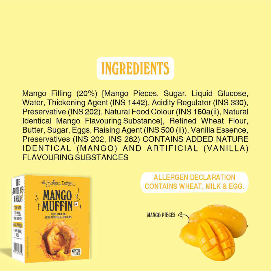The Baker's Dozen Mango Muffin | Centre Filled