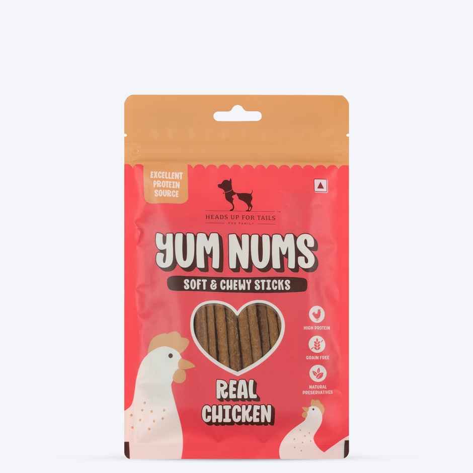 HUFT Yum Nums Real Chicken Soft Sticks Treat For Dogs