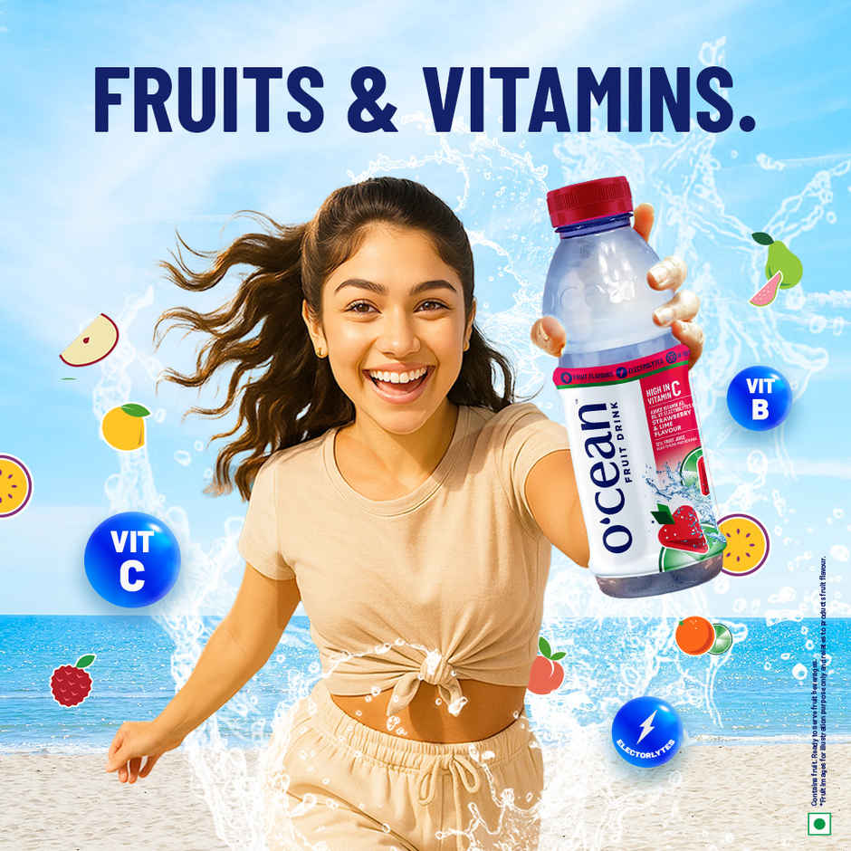 O'cean Beverages Strawberry and lime Water