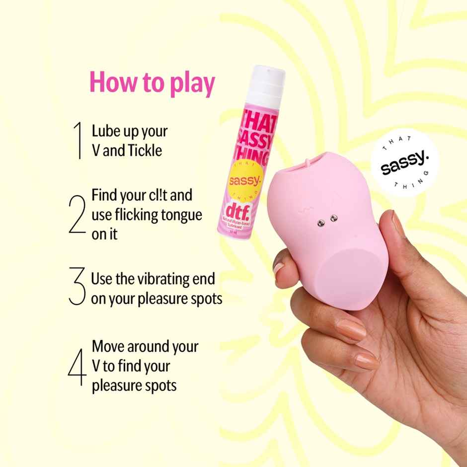 That Sassy Thing Tickle Tongue Personal Massager | Pastel Pink