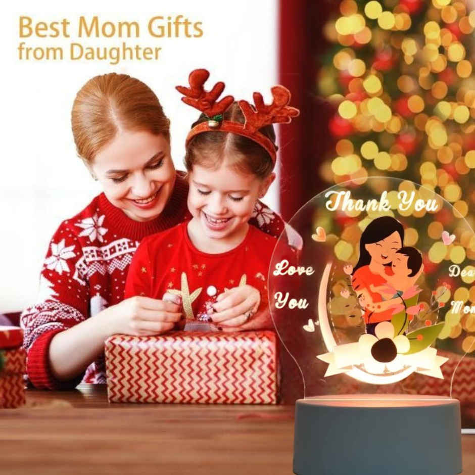 Hashwow Oval Acrylic Night Light Gift for Mother's Day| Mom Birthday| Night Lamp|Room Decor