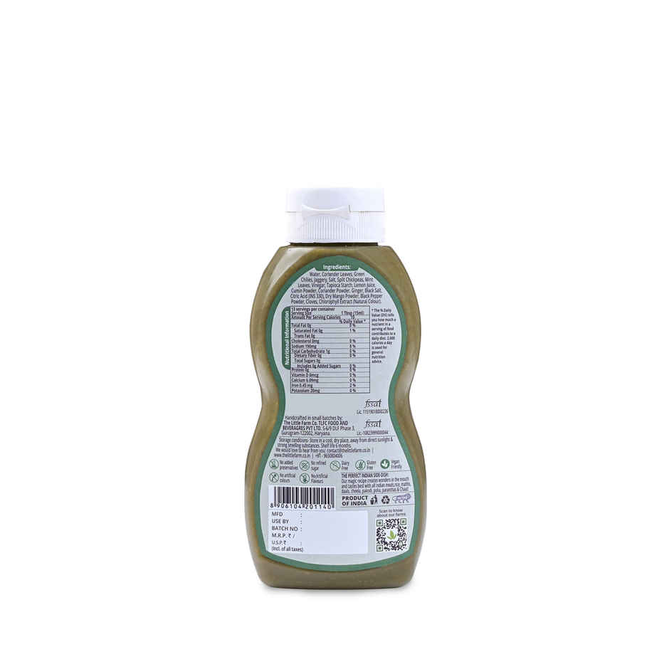 The Little Farm Co. Green Coriander Chutney | Sauce | No Added Preservatives