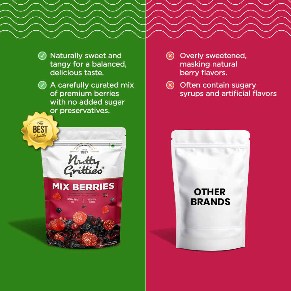 Nutty Gritties Premium Mix Berries - 4 in 1 Fibre-Rich Snack