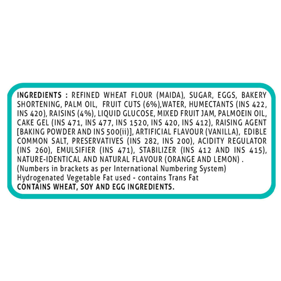 Winkies Fruit Cake Raisin & Tutti Frutti | Bakery Delight