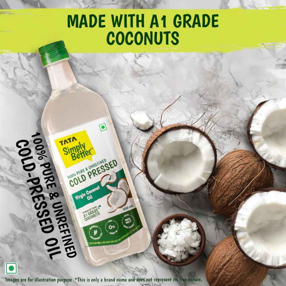 Tata Simply Better Virgin Coconut Cold Pressed Oil | Pure & Unrefined Oil
