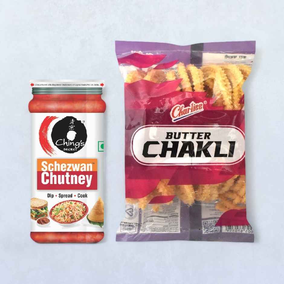 Schezwan Chutney(250gms) & Charliee Butter Chakli(105gms) Combo